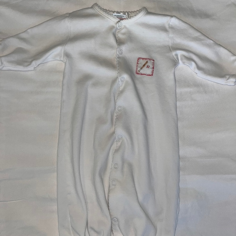 Lyda Baby Newborn Gown Baseball